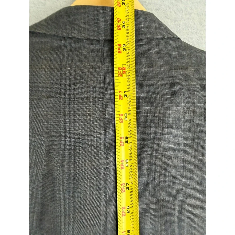 Ralph Lauren Mens 48L Grey Glen Check‎ Wool Blazer Sport Coat Jacket